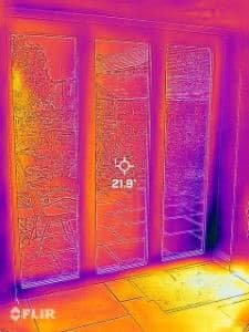 Thermal imaging of windows and doors at Barritt Hill Lodge, Huddersfield